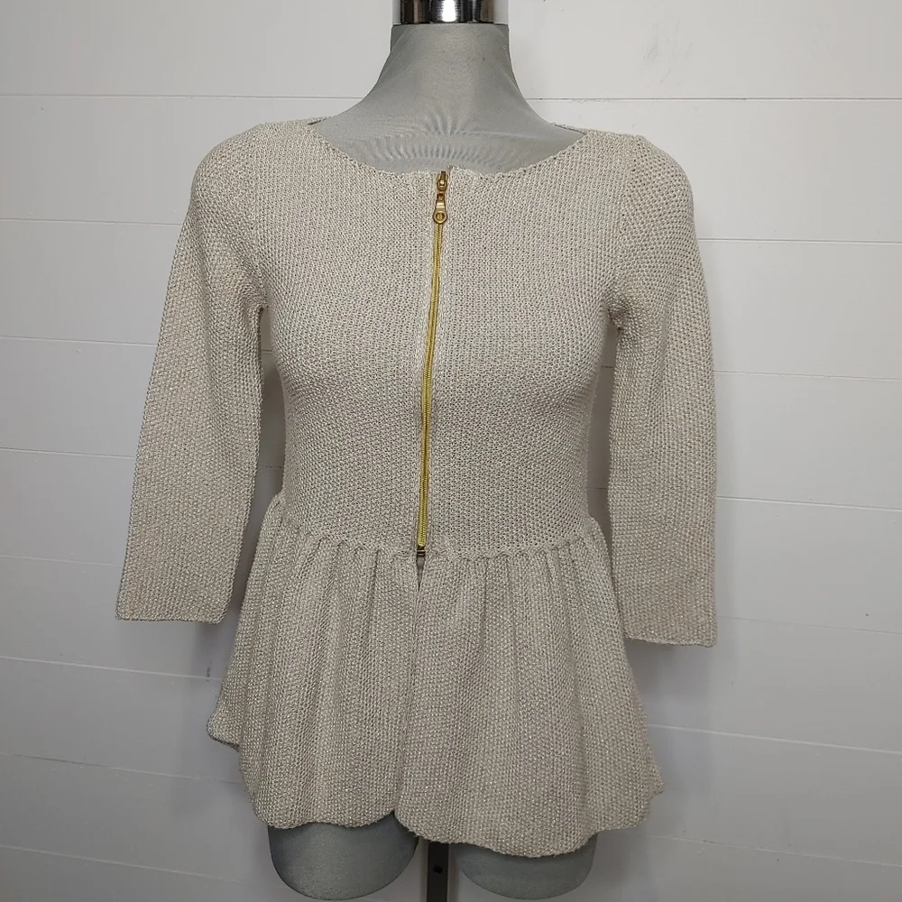 Zara sparkly peplum cardigan size S - Picture 2 of 14